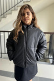 Girls Leather Puffer Jacket - Cottonovi