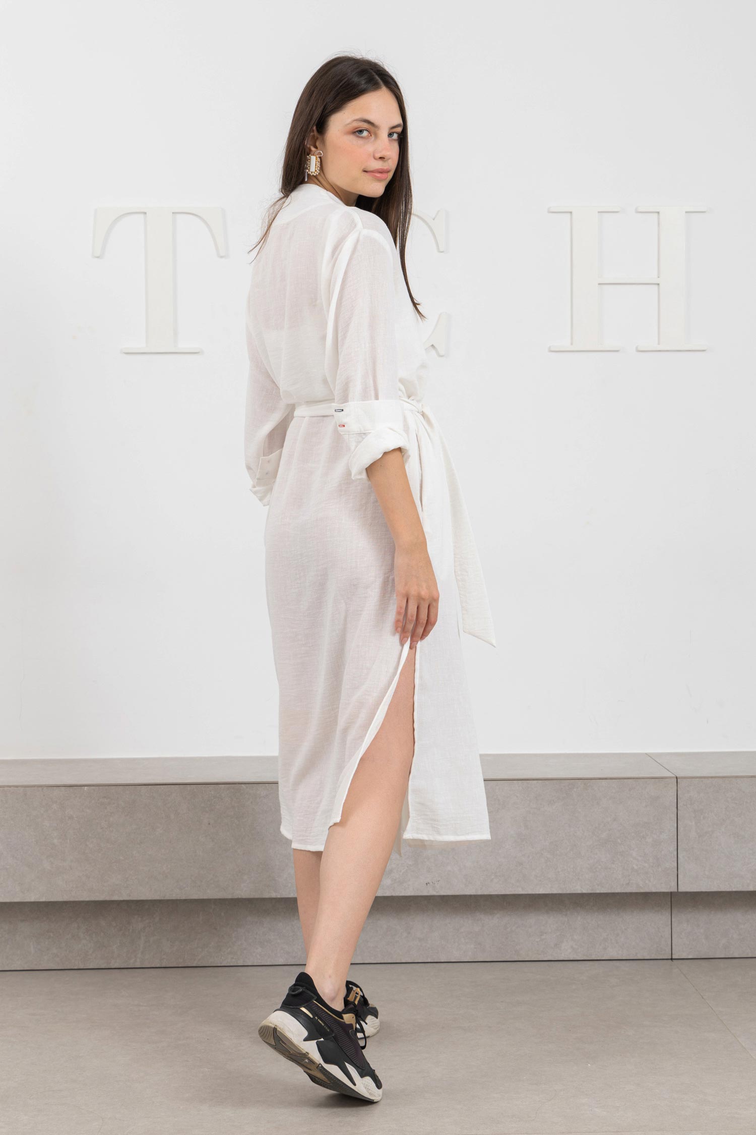 Linen Shirt Dress -TFN