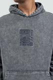 Embroidered Washed Hoodie - Helio