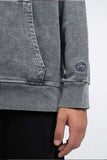 Embroidered Washed Hoodie - Helio