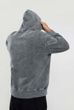 Embroidered Washed Hoodie - Helio