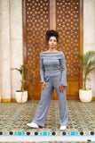 Off Shoulder Knit Suit - Keen