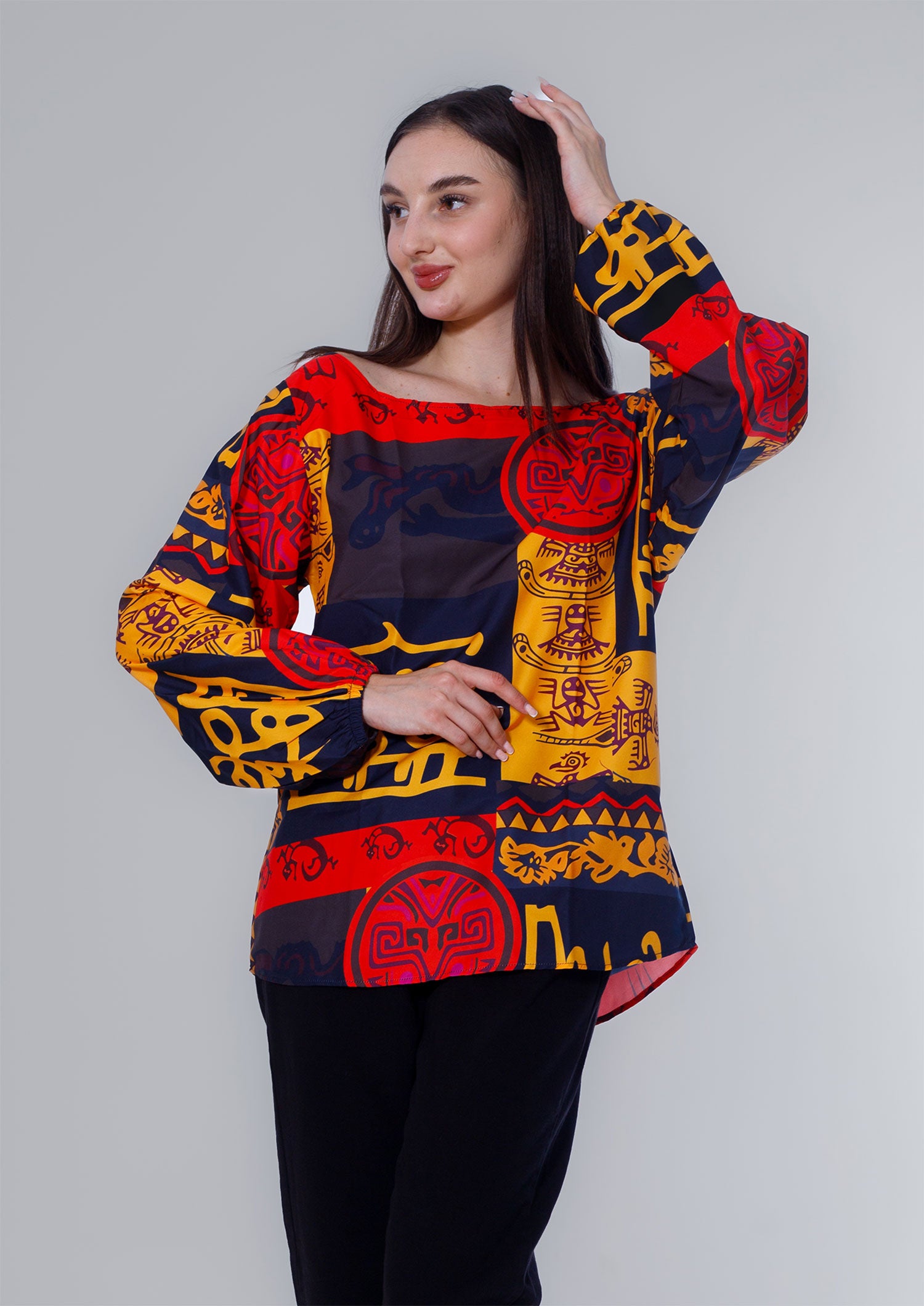 Women Soft Fabric Blouse (61) - Kava