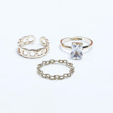 Chains Earing Set Of Rings 3 Pcs (50111)  - Fluffy