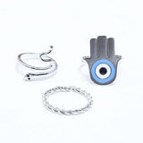 Snake Earing Set Of Rings 3 Pcs (50113)  - Fluffy