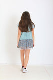 Half Sleeve Blouse With Skirt Set  (S24418) - NANAZ