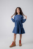 Ruffle Chic Denim Dress (W21441) - NANAZ