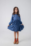 Ruffle Chic Denim Dress (W21441) - NANAZ