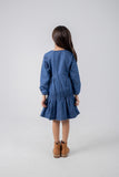 Ruffle Chic Denim Dress (W21441) - NANAZ