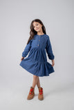 Ruffle Chic Denim Dress (W21441) - NANAZ