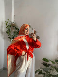 Orange Shades Chiffon Scarf - Allura