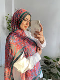 Charming Mixed Prints Chiffon Scarf - Allura