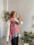 Charming Mixed Prints Chiffon Scarf - Allura