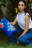 Blue Leather Clutch - Nart