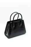 Black Crocodile Leather Bag - Nart