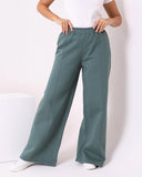 Melton Wide Leg Pants (W653) - Just4Women