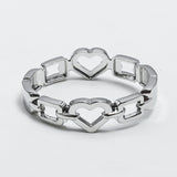 Heart Shape Bold Bracelet - Fluffy