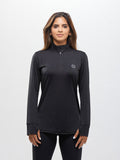 Women Melanite Zipper Long Sleeve T-Shirt - Jyord