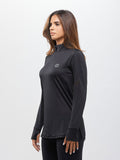 Women Melanite Zipper Long Sleeve T-Shirt - Jyord