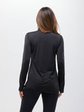 Women Melanite Zipper Long Sleeve T-Shirt - Jyord