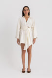 The Pola Mini Belted Shirt Dress - Kei Dress