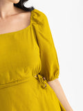 Cutout Linen Mini Dress - Kei Dress