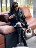 Long Leather Jacket - Mitcha Label