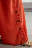 Orange Linen Jumpsuit - Zola