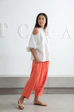 Orange Linen Pants - Zola