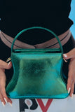 Mettalic Green Leather Bag - Nart