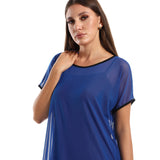 Chiffon Blouse With Short Sleeves - Kady