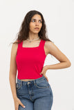 Square Neck Ribbed Top - It's peppers