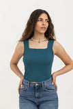 Square Neck Ribbed Top - It's peppers