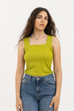 Square Neck Ribbed Top - It's peppers