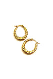 Twist Stainless Hoops - Trio Earrings