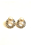 Link Chain With Pearl Earrings - Trio Earrings