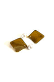 Octahedron Brown/Gold Earrings - Trio Earrings