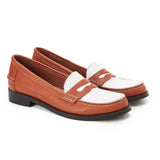 Women Brown Colorblock Penny Loafer - Tayree