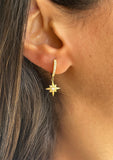 Star Silver Gold Plated Earrings  - Felizmoda