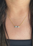 Multicolor Gold Plated Stones Necklace - Felizmoda