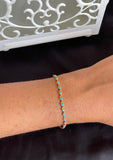 Turquoise Stones Gold Plated Bracelet - Felizmoda