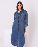 Denim  Dress Shirt (W700) - Just4women