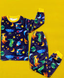 Dino Space Fleece Pyjamas - Cottonovi