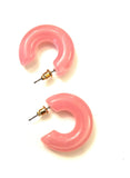 Chunky Pink Hoops - Trio Earrings