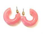 Chunky Pink Hoops - Trio Earrings