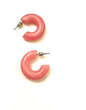 Chunky Pink Hoops - Trio Earrings