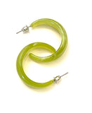 Chunky Green Hoops - Trio Earrings