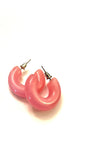 Chunky Pink Hoops - Trio Earrings