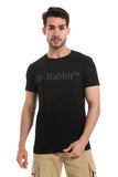 Short Sleeves Tee With "White Rabbit" Print - White Rabbit