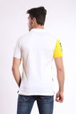 Tri-Toned Short Sleeves Polo Shirt - White Rabbit